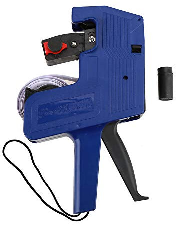 Preisauszeichner Price Gun MX-5500 Labeler 8 Digits Price Tag Gun Retail Tool Inklusive Etiketten und Tintennachfüller für Heimwerker, Supermarkt, Werkstatt, Büro(Blau)