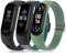 Vancle Armband für Xiaomi Mi Band 4 Armband/Xiaomi Mi Band 3 Armband/Xiaomi Mi Band 6 Armband/Xiaomi Mi Band 5 Armband,Nylon Verstellbares Ersatzarmbänder für Damen Herren(Schwarz/Grüner Pfeil/Grün)