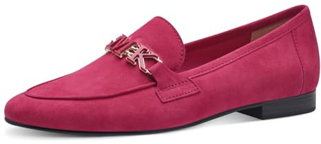 MARCO TOZZI by Guido Maria Kretschmer Damen Loafer mit Absatz aus Leder Elegant, Rosa (Pink), 37 EU