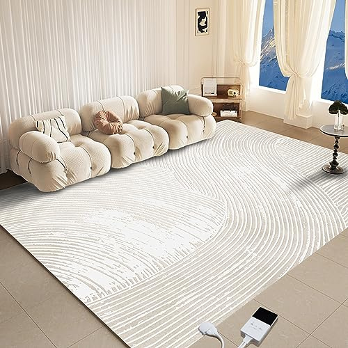NujorWarm Graphen Elektrischer Heizteppich Weicher Plüsch Beheizbare Teppich Beheizter Fußmatte für Büro Raumheizung Matte mit Timer Schnelle Heizung Heater Carpet Heated Rug 220V 160 * 240cm QianY