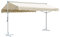 KRHINO Sonnenschutz Balkon, Freistehende Markise 500x300 cm Creme UV-beständigem Polyester Patioschirm Gartenschirm Terrassenschirm Tischschirm Martkschirm