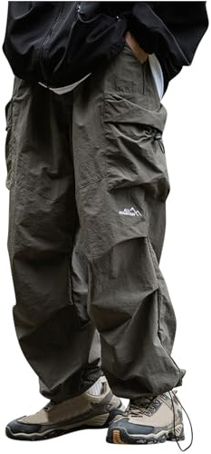 RLEHJN Herren Hose Cargo Jogging Pants, Lässige Cargo-Hose Weit Gym Sporthosen Winter Track Pants Arbeitshose Männer Tactical Hose Atmungsaktiv Outdoor Funktionshose Militär Hose Für Männer