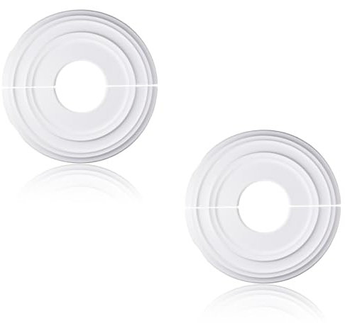INCREWAY 2Pcs Split Lighting PU Ceiling Medallion Ceiling Cover Plate Ceiling Fan Medallion Home for Light Fixtures Ceiling Light Trim, 12 Inch OD x 4.2 Inch ID