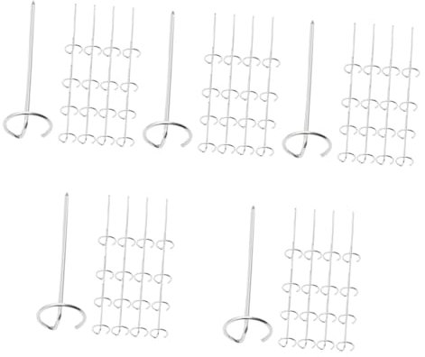 YARNOW 100 Piezas palitos horneados freidora vertical brochetas de de acero inoxidable parilla horno eléctrico brochetas de verduras Metal señal de barbacoa