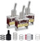 Innfeeltech 3 Pcs Kippschalter, 20A 125V 15A 250V, 1021 SPST, 2-Anschlussstift, Ein/Aus, 2-Position Metall Hochleistungswippschalter mit 3 wasserdichter Kappe