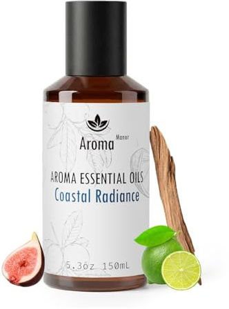 Wood-Inspired Hotel Collection Diffusor-Öl – Küstenstrahlung – ätherische Schilfölmischungen für Zuhause, luxuriöser Aroma-Diffusor, Bergamotte, Feigenbaum und Bernsteinholz, erhöhter Raum mit