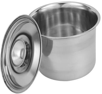 Mikinona Edelstahl Eisbehälter Deckel Gefrierschrank Kühlschrank tauglich Wiederverwendbarer Gefrierbehälter Speiseeis Eiswürfel Sorbet