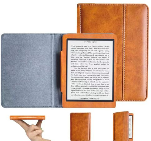 Étui pour Kobo Glo HD/Kobo Glo/Kobo Touch 2.0 6 pouces, en cuir PU avec fonction veille/réveil automatique pour Kobo Glo 6 N613 e-Book Case (marron)