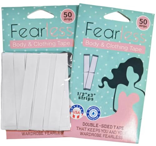 KOLZEMV 100pcs Fashion Tape Doppelseitig Transparent,Doppelseitiges Klebeband Kleidung,fashion tape,Ganztägige Klebekraft Und Sanft Zu Haut Und Stoffen,Transparente Farbe Für Alle Hauttöne,body tape