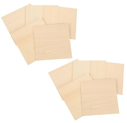 Operitacx 10 Piezas tablero de tilo tablero para hacer madera contrachapada sin terminar madera para manualidades tablero madera tablones para manualidades pintar rodajas de madera