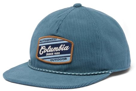 Columbia Unisex Packsaddle Corduroy Snap Back Kappe Mit Schnappverschluss, Blau, Everblue/Columbia Fill Script, Einheitsgröße EU
