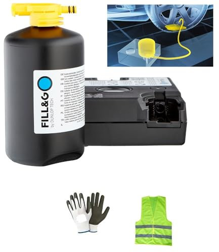 COMPATIBILE CON FIAT PUNTO KIT GONFIA E RIPARA LIQUIDO SIGILLANTE DA 620ML PER AUTO, SUV, FUORISTRADA, FURGONI, MOTO AUTOMATICO CON COMPRESSORE POMPA DELL'ARIA ELETTRICA