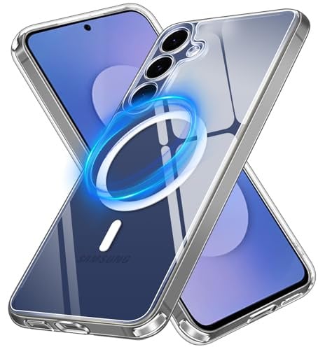 ivoler Klar Magnetisch Hülle für Samsung Galaxy S25 FE 5G (Nicht für Samsung S25), [Kompatibel mit MagSafe] [Militärischer Schutz] Stoßfest Transparent Schutzhülle Durchsichtige Handyhülle Case