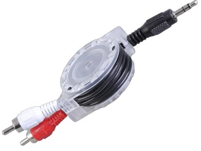 TTTLLNN Cavo telescopico da 3,5 mm a 2 RCA maschio da 3,5 mm a 2 RCA maschio, adattatore splitter a Y, cavo stereo per telefono, tablet, home theater