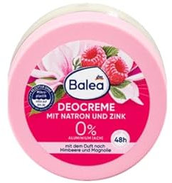 Balea Deo Creme 50 ml, Crème Déodorante, Déodorant Efficace, 48h, Sans Sels d' Aluminum, Parfum Framboise et Magnolia