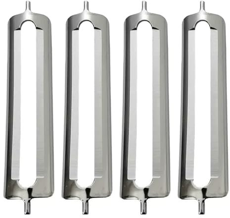 4 Stück Schäler Ersatzklingen, Sparschäler für Sparschäler aus Edelstahl, Kompatibel mit Flachschliff Turbo Schäler und Profischäler, Scharfe Doppelklingen für Obst Gemüse Käse, Einfache Montage