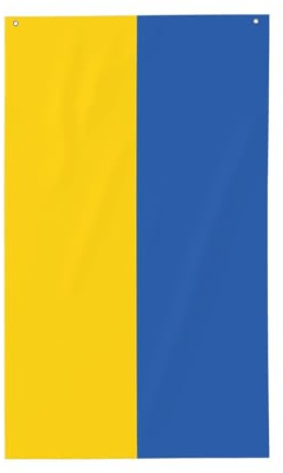 Flagge der Ukraine, dekorative Outdoor-Flagge, 90 x 152 cm, vertikales Polyester-Banner