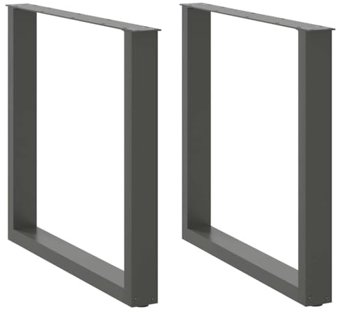Teenpull Esstischbeine U-Form 2 STK. Anthrazit 80x(72-73) cm, Pulverbeschichteter Stahl, Robuste Metall Tischbeine für Esstisch, Schreibtisch, Verstellbare Nivellierfüße, Langlebiges Design
