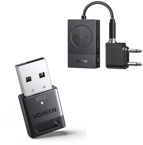 UGREEN Bluetooth 6.0 Adapter Bundle with Bluetooth 5.4 Transmitter