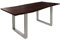 MASSIVMOEBEL24.DE Baumtisch Akazie 200x100x76 braun Beine Silber matt Freeform 3