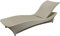 Korb-Outlet Elegante Gartenliege Deluxe/verstellbare Polyrattan Garten Liege Outdoor/Sonnenliege Gartenmöbel Perlmutt - Weiss (Gartenliege)