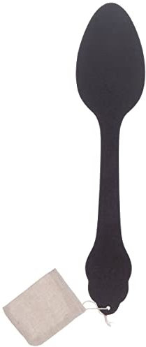 Atmosphera - Decoración de Pared Cuchara - Madera - Negro - 8-5x38 cm