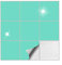Kiwistar Fliesenaufkleber Mint Glänzend - 20 x 20 cm - 50 Stück - Klebefliesen zum Überkleben von Wandfliesen - Fliesensticker für Küche Bad Fliesenmuster - selbstklebend und wasserfest