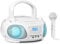 Auna Tragbarer Radio für Kinder mit CD Player, Mikrofon und USB, 3 W Boombox mit Bluetooth Funktion, AUX/FM Radio Tragbar mit LED-Display, MP3, 5.0 Streaming, CD-Radio mit für Mädchen und Jungen