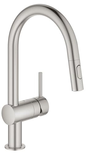 Grohe 31378DC3 Minta Küchenarmatur mit Einhebel, Superstahl-Finish