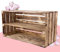 Kontorei® Großes geflammte/verbrannte Schuhregal 68x40x30cm 1er Set Regal Obstkiste Ablage Wandregal Holzkiste