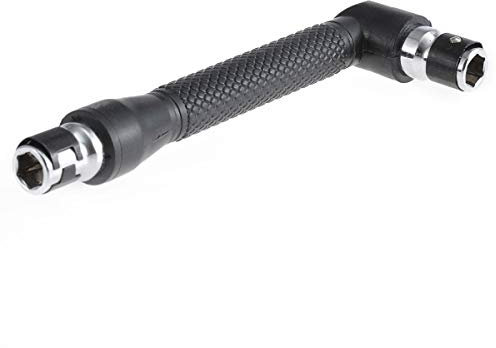 KATUR 1/4'' Hex Shank Double-Headed L-Shaped Socket Wrench Extension Handle Screwdriver for Routine Screwdriver Bits Utility Tool
