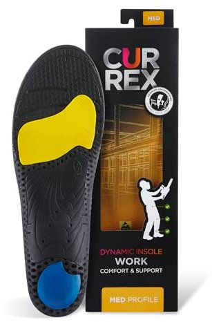 CURREX WorkPro Einlegesohle für Arbeitsschuhe – Upgrade für deine Sicherheitsschuhe , EU 37-39 , Med Profile
