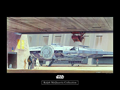 Komar Wandbild | Star Wars Classic RMQ Mos Eisley Hangar | Kinderzimmer, Jugendzimmer, Dekoration, Kunstdruck | ohne Rahmen | WB153-40x30 | Größe: 40 x 30 cm (Breite x Höhe), Bunt
