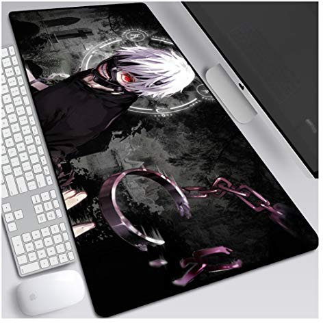 NBPRO Cute 900x400mm Rubber Super Large PC Mousepad Gamer Gaming Anime Mouse Pads XL XXL Desk Keyboard Mat for Computer Laptop Tokyo Ghoul-1