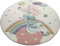CARPETIA Kinderteppich Spielteppich Babyteppich Meerjungfrau Prinzessin Pastell rosa Größe 120 cm Rund