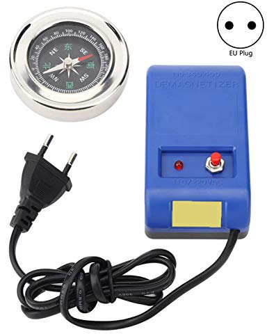 Jeanoko Outils de démagnétisation électriques avec démagnétiseur Ensemble Boussole pour démagnétiseur de réparation de Montre 110V-220V(European regulations)