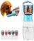 AVELORA Bouteille d'eau Portable pour Chien, Bouteille d'eau Portable avec récipient de Nourriture, Distributeur d'eau Portable d'extérieur pour Chat, Chiot, Animaux de Compagnie pour la Marche, la