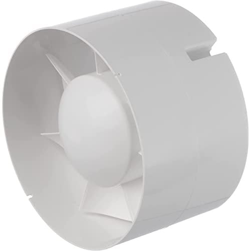 LIRAST Ø 125mm / 5 inch Plastic Duct Fan - Inline Extractor for Kitchen Bathroom Garage - Ducting Fans Plastic