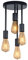 DKNHS Deckenleuchte Vintage Deckenlampe 4-flammige Deckenleuchten E27 LED Retro Deckenbeleuchtung Schwarz Industrial Kronleuchter für Esszimmer Küche Wohnzimmer Bar Restaurant (Schwarz)