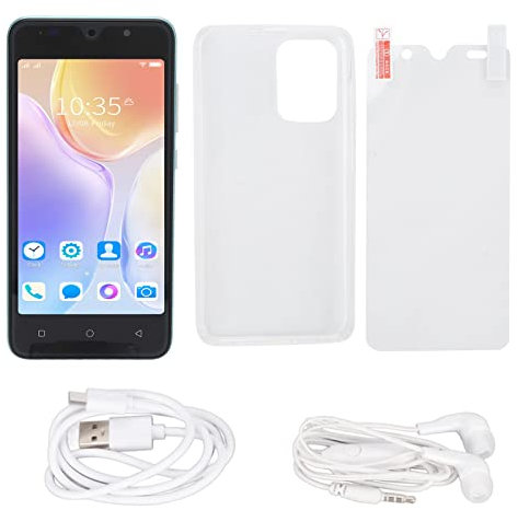 Smartphone ad alta definizione da 5 pollici, 2 GB, 32 GB, Dual Sim Large Storage, con riconoscimento facciale, telefono cellulare intelligente con fotocamera anteriore e posteriore HD (verde)