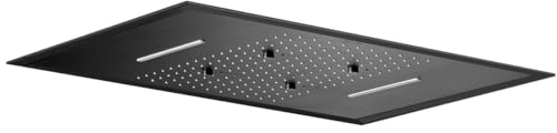 IMEX RDG590-P/NG Rociador Empotrado Rectangular 3 Vías con Premarco Negro Mate