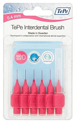 TePe Interdental Brush Pink 0.4mm (6) - Pack of 2