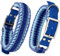 Hunde Halsband aus Paracord geflochten - Nachhaltig & Handgefertigt - Dog Collar - Breites Hundehalsband für mittelgroße & große Hunde - Verstellbar - Blau - Handmade, Halsung (S)