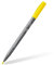 STAEDTLER brush pen pigment Arts, gelb, pigmentierte Premium-Zeichentusche, Pinselspitze für variable Linienbreite, wasserfest, schnelltrocknend, 10 gelbe brush pens im Kartonetui, 371-1