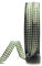 s.dekoda Schleifenband 50m x 10mm Grün - Weiß Karoband Vichykaro gewebtes Dekoband kariert