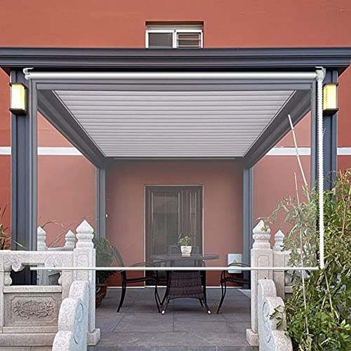 IXIETY Persiana Impermeable para Porche Transparente con Accesorios, 0,5 Mm Espesor Plástico PVC Dividir Cortina Enrollable, 195/175/155/75 Cm Ancho (Color : Clear, Size : 195x335cm/76.7x131.9)