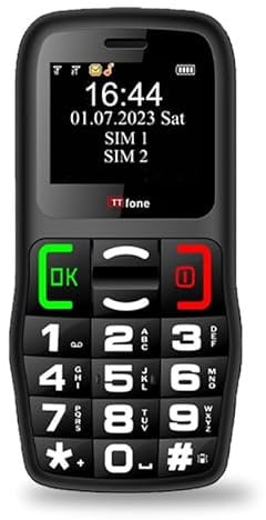 TTfone TT220 Big Button Mobile Phone for the Elderly with Emergency Assistance button, talking keys, long battery life, Simple easy to use - Pay As You Go