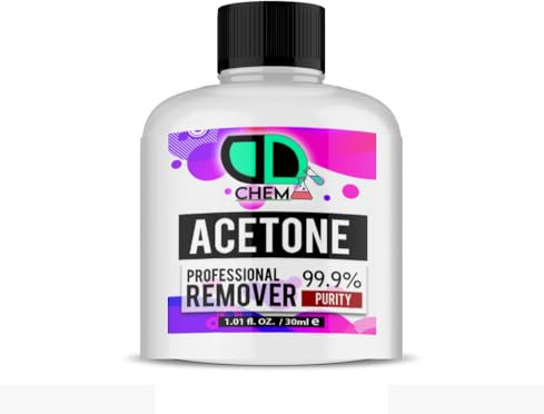 100% Pure Acetone Gel Nail Polish Remover, Salon Professional UV LED Nail Polish Cleaner for Manicures and Pedicures (30ml)