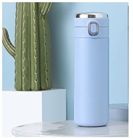 ZYMEN Botella de Aislamiento Inteligente de Guisante Creativa, Termo Digital de Acero Inoxidable, Taza portátil para Estudiantes Masculinos y Femeninos Commemoration Day