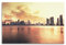 AZTU City Poster Miami USA Skyline Dekorative Leinwand Familie Schlafzimmer Kunstwerk Bild Gemälde 30 x 45 cm